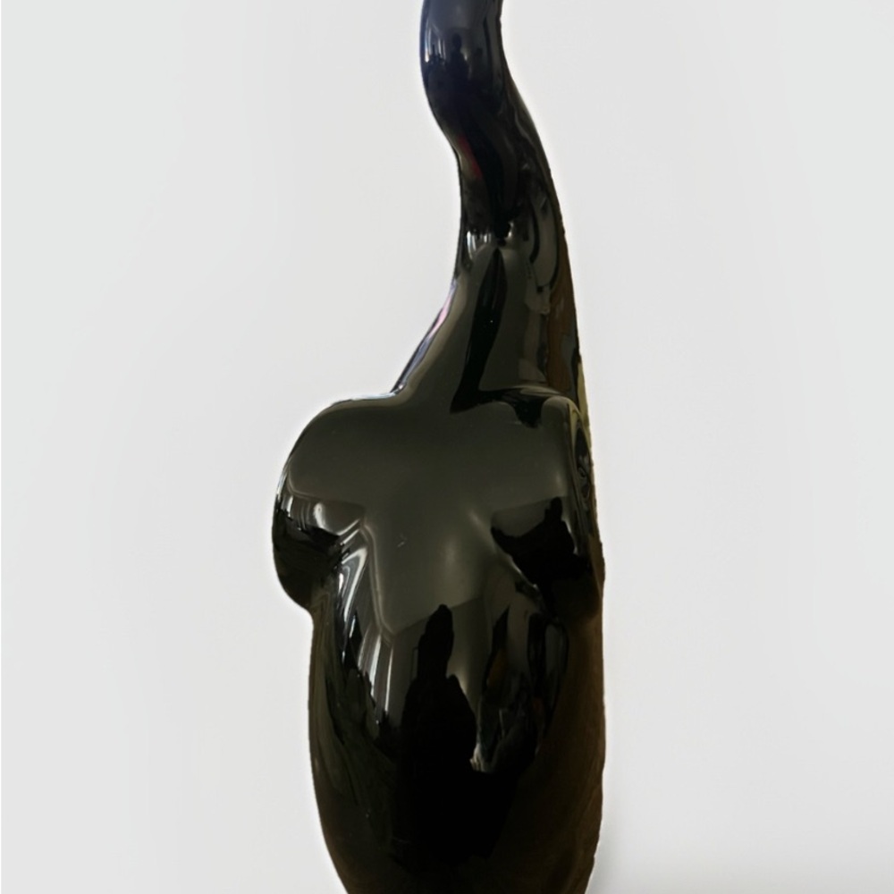Elegant Black and Red Elephant Sculptures - Picture 9 of 11